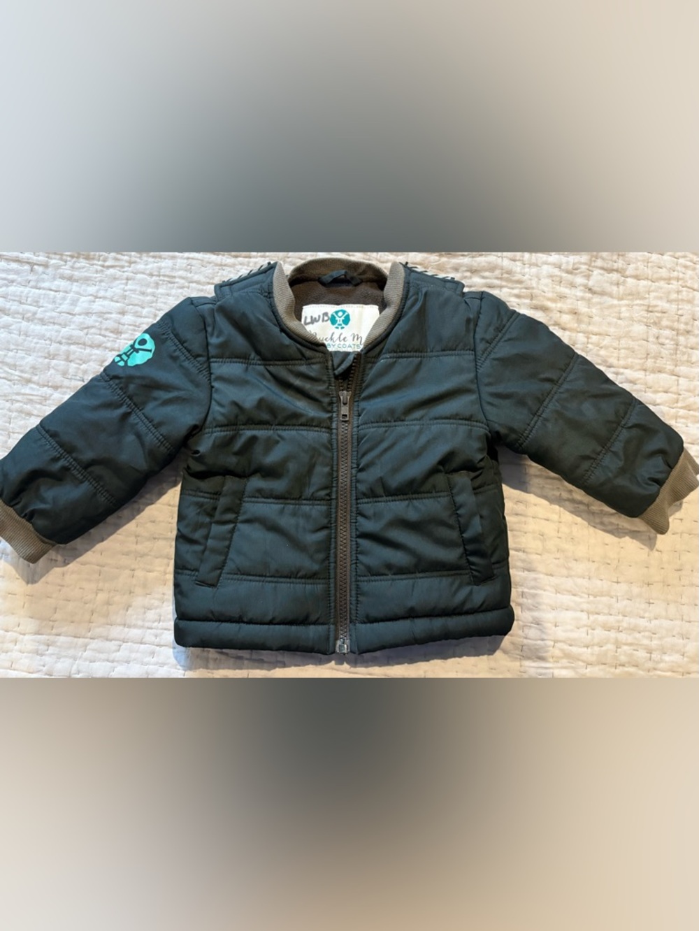 Buckle Me Baby Coat 12M Black Fleece Lined Car Seat Winter Jacket